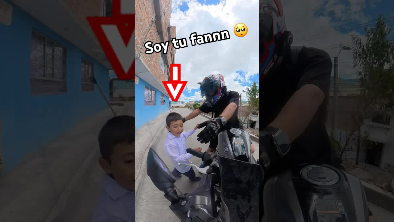 Un momento tierno con un niño y una fan