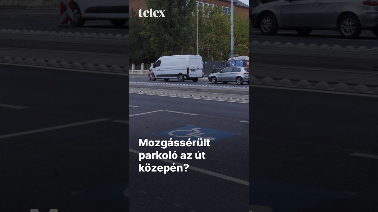 Mozgássérült parkoló az út közepén?