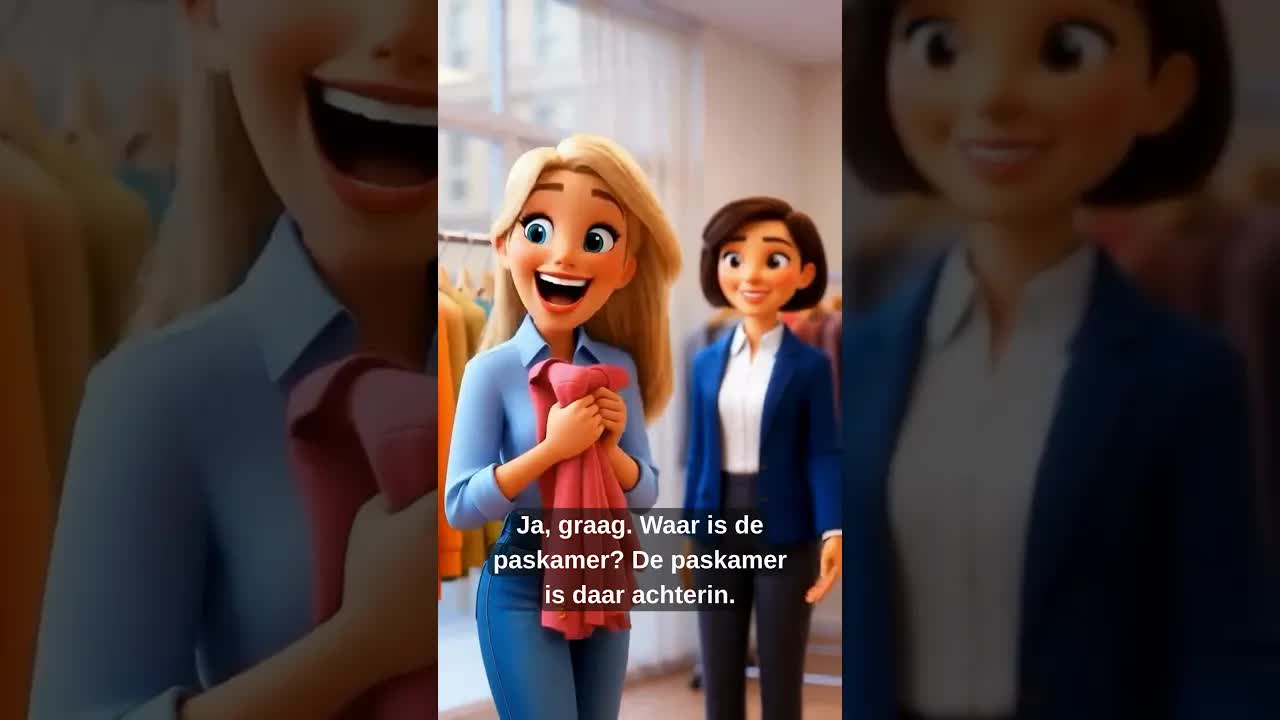 In de kledingwinkel: een jas kopen