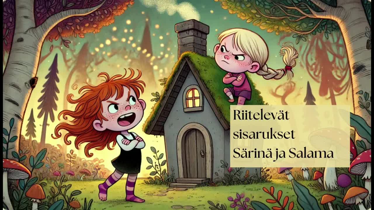 Riitelevät sisarukset Särinä ja Salama -iltasatu