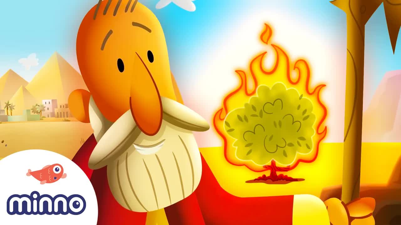 La historia de Moisés y la zarza ardiente para niños