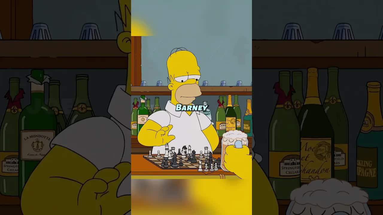 Homer es un prodigio en el ajedrez
