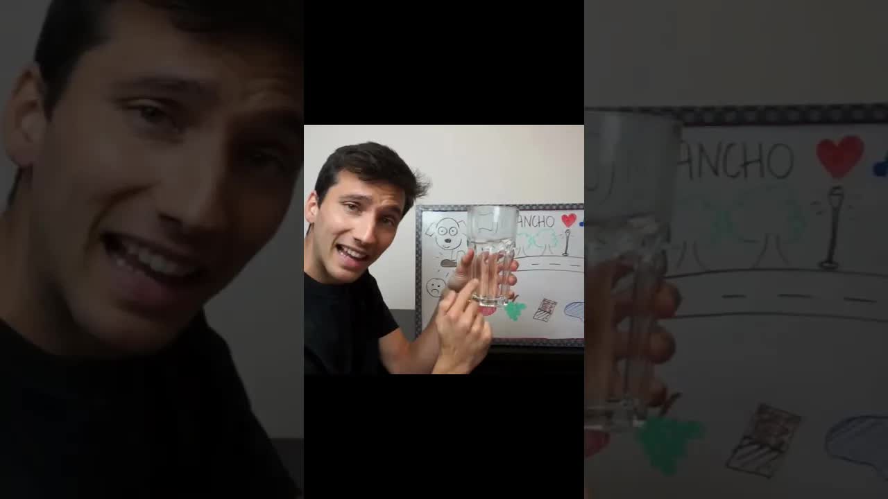 Pancho camina y pisa un charco