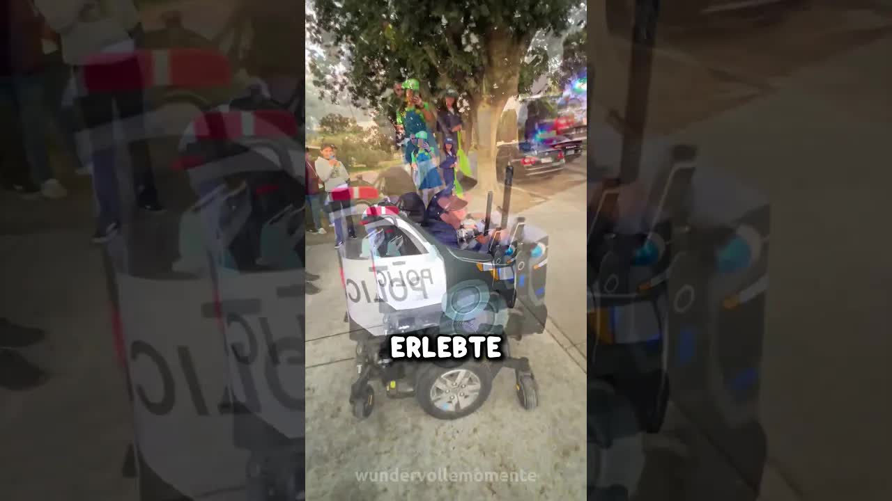 Polizisten erfüllen den Traum eines Jungen