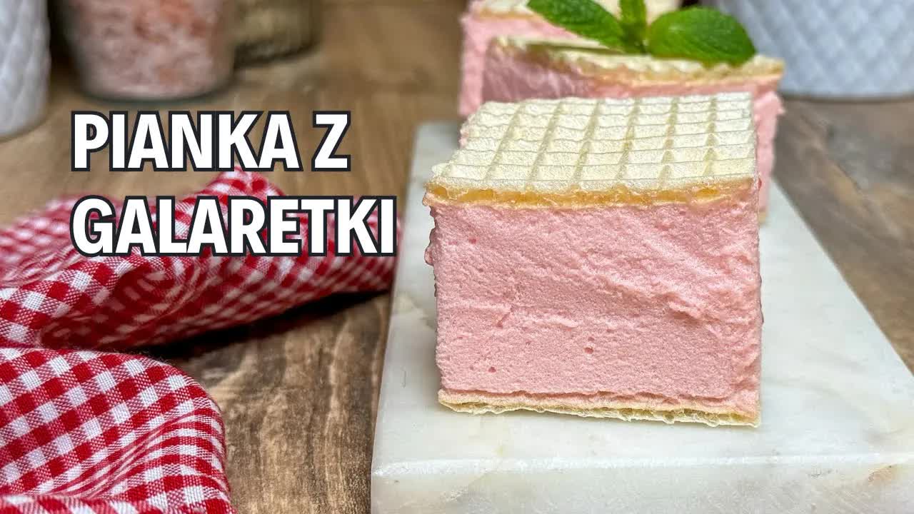 Prosty deser z pianki z galaretki w 5 minut