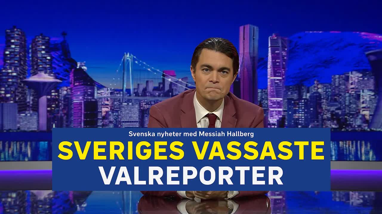 Satirisk valreporter intervjuar politiker