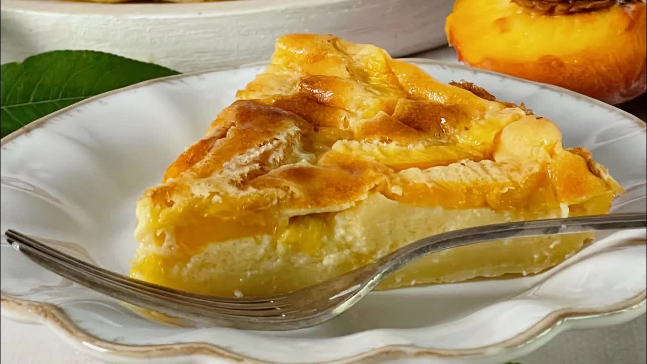 Tarte de pêssego saudável e fácil