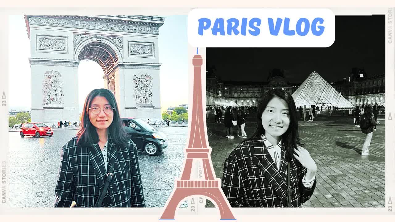巴黎旅行vlog：卢浮宫与埃菲尔铁塔夜景