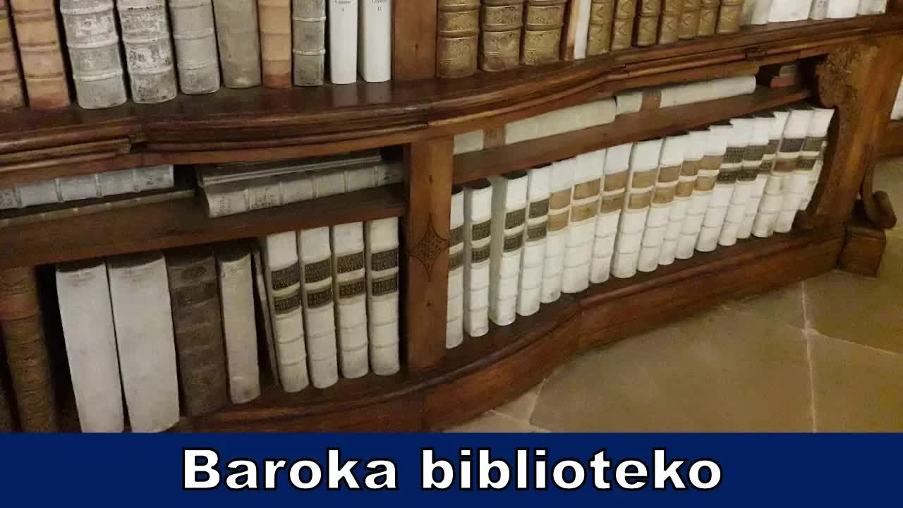Vizito al malnova biblioteko en monarhio