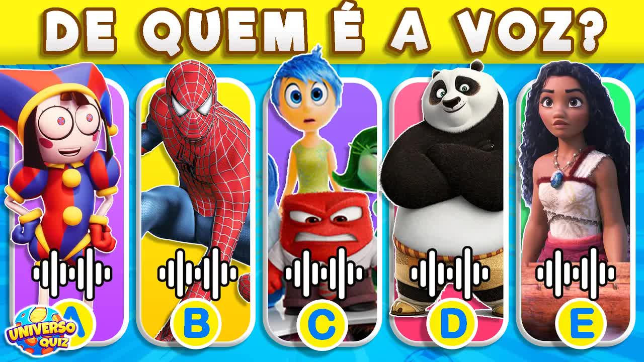 Adivinhe os Personagens de Filmes e Séries pela Voz