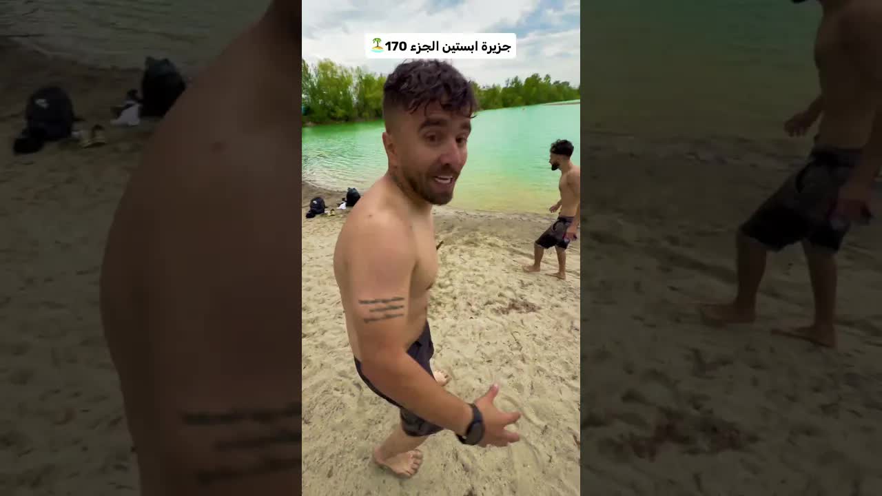 رؤية تمساح صغير في الجزيرة