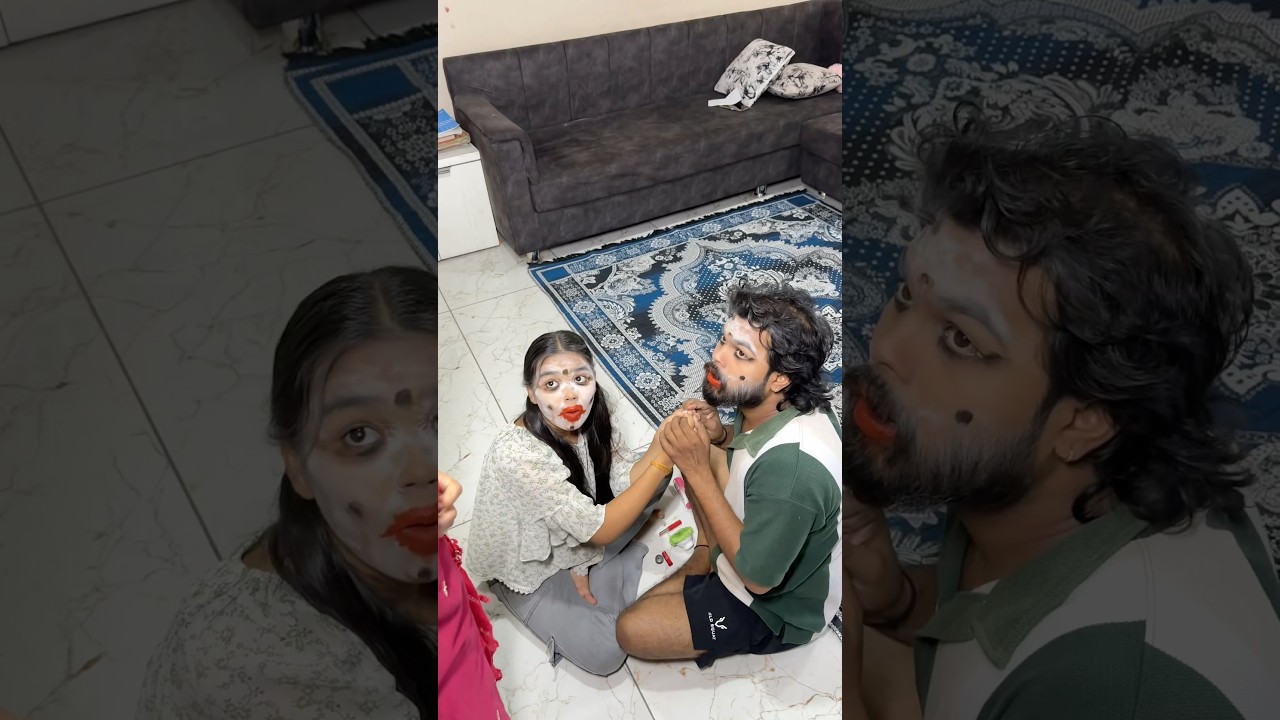 बच्चों का मेकअप खेल: माँ की नाराज़गी
