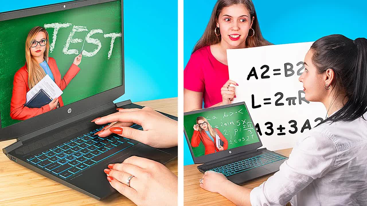 Niezręczne sytuacje na lekcjach online
