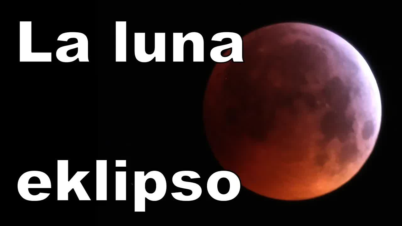 Mi observis la lunan eklipson
