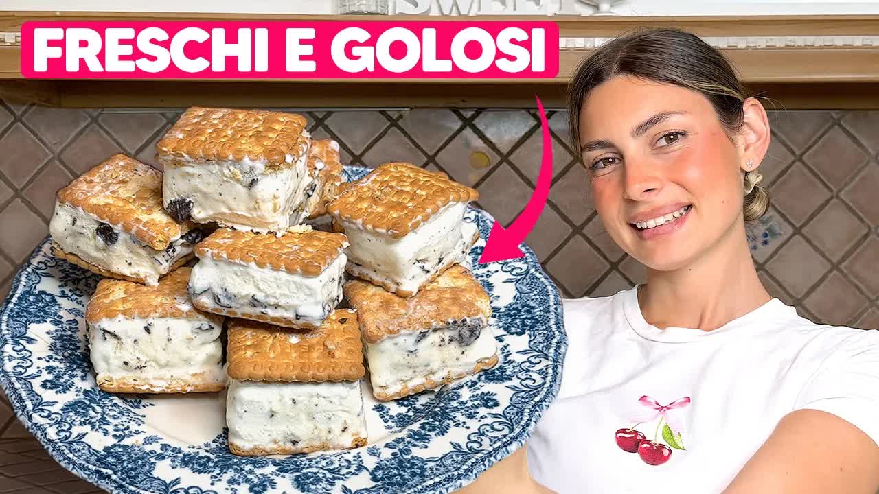 Biscotti gelato fatti in casa con 4 ingredienti