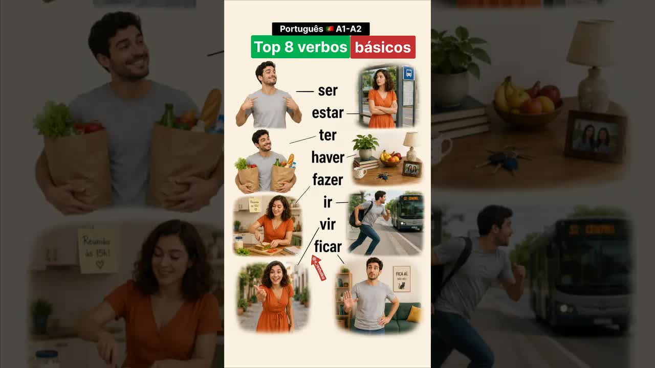 Os 8 verbos básicos em português