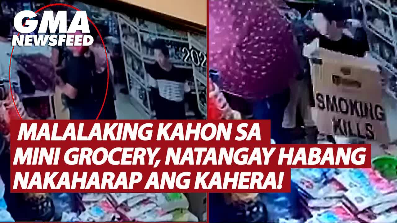 Modus ng magnanakaw sa mini grocery gamit ang payong
