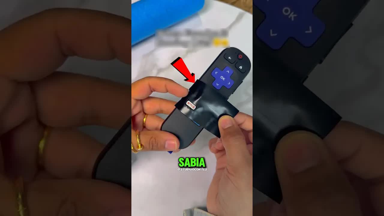 Ela adaptou o controle para os avós