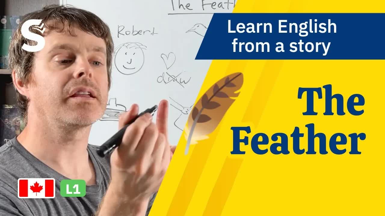 Robert Uses A Feather To Draw