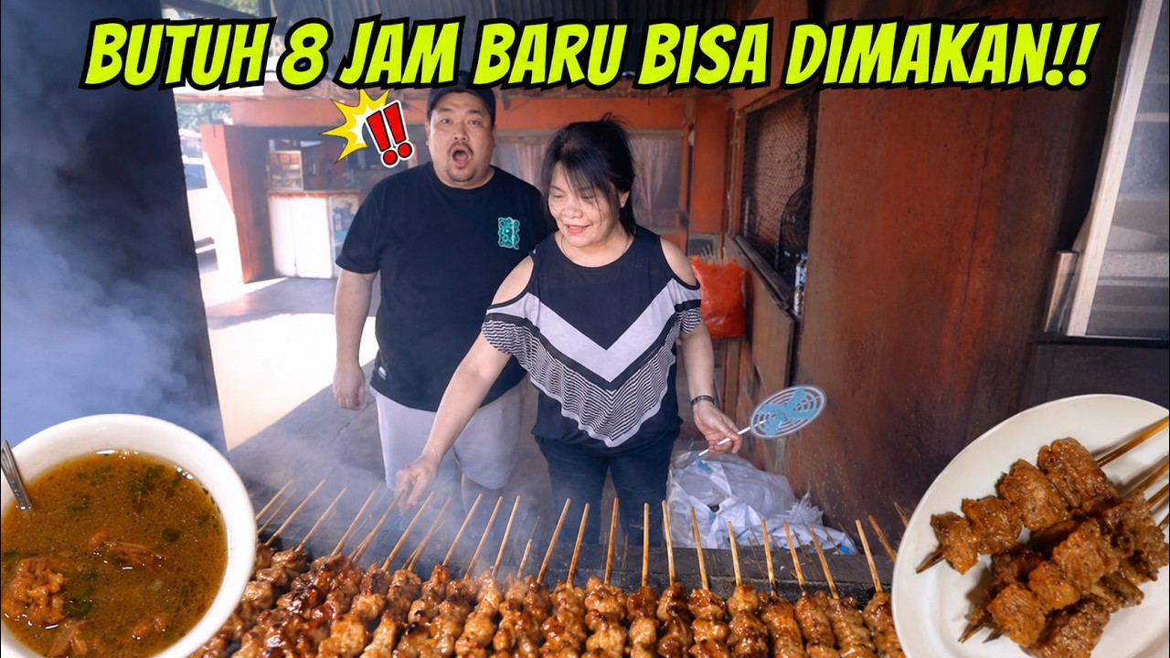 Mencicipi Sate Samcan Babi Raksasa di Tomohon