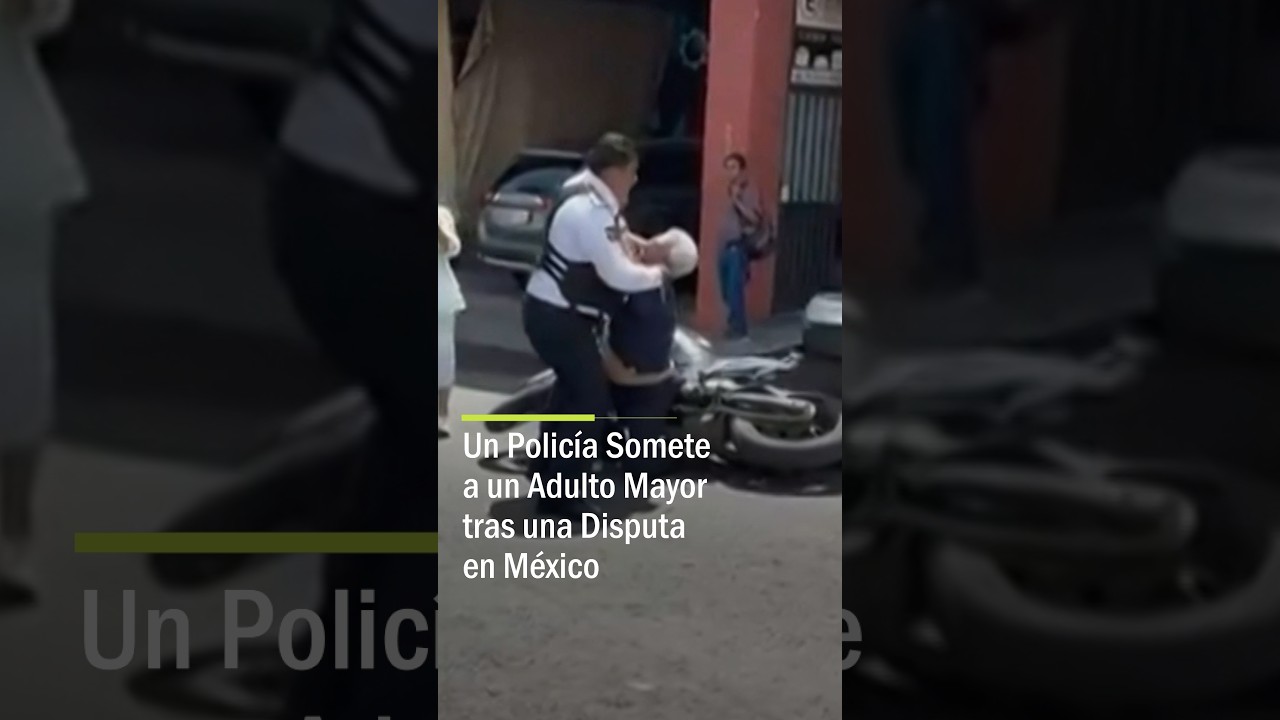 Policía somete a adulto mayor en México