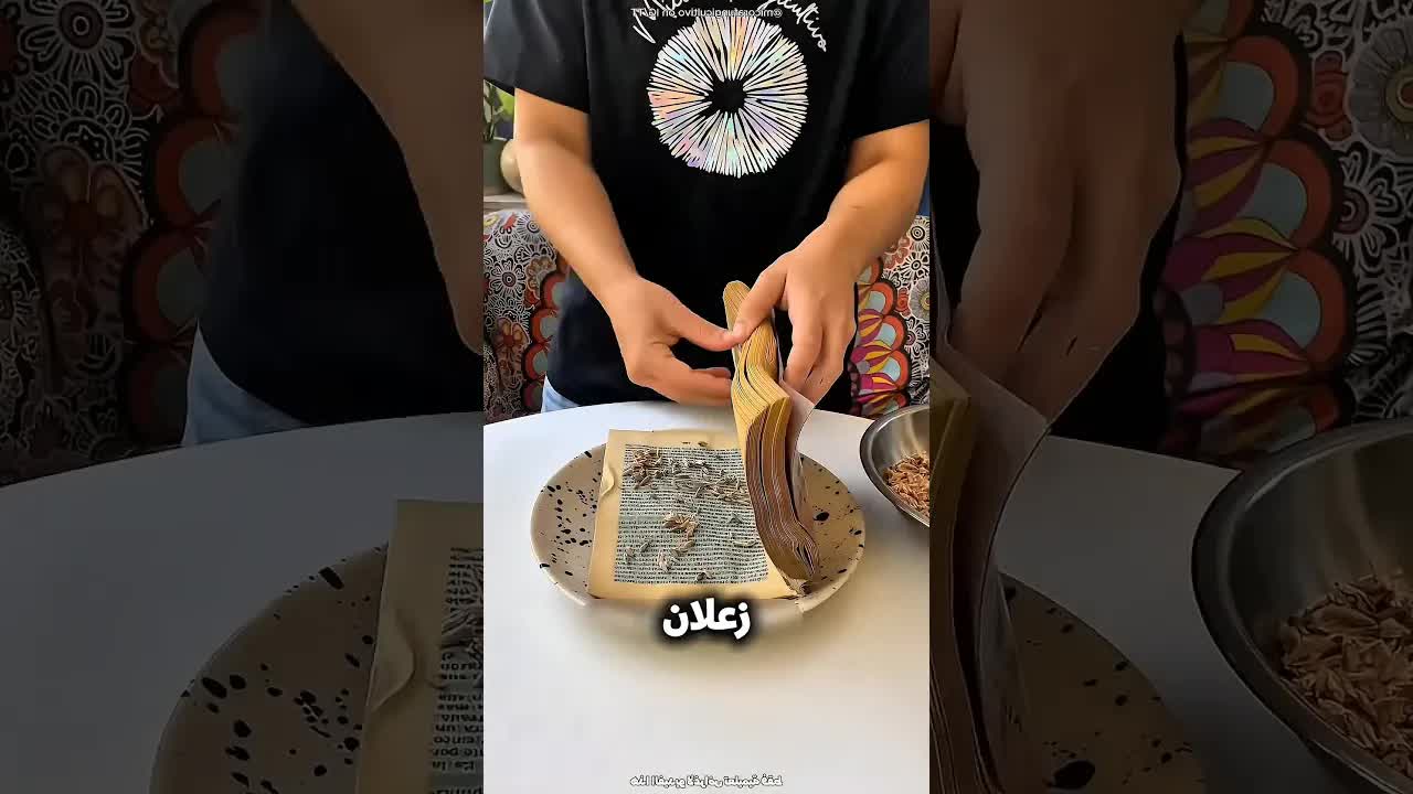 بنت حولت كتاب قديم لقطعة فنية عشان تفرح بابا