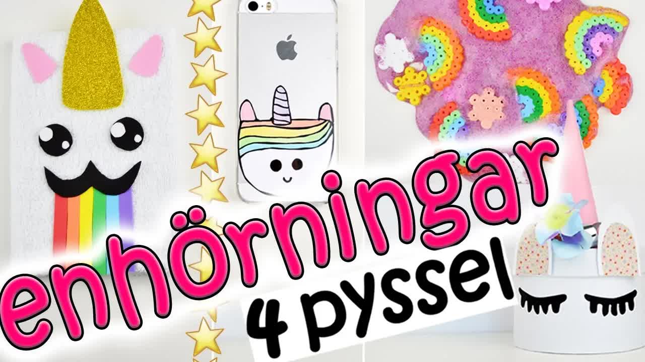 Fyra enkla enhörningspyssel för barn