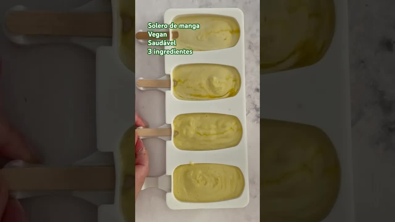 Gelado Solero de manga saudável com 3 ingredientes