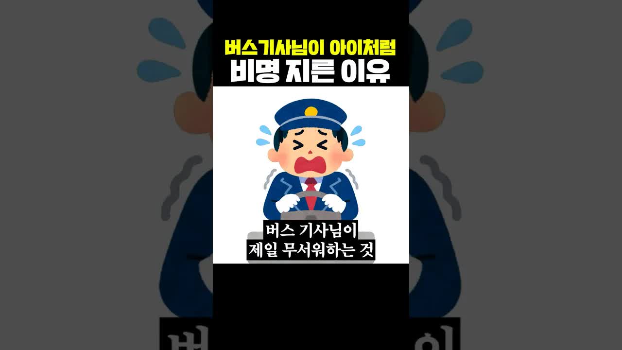 버스 기사님이 비명을 지른 이유