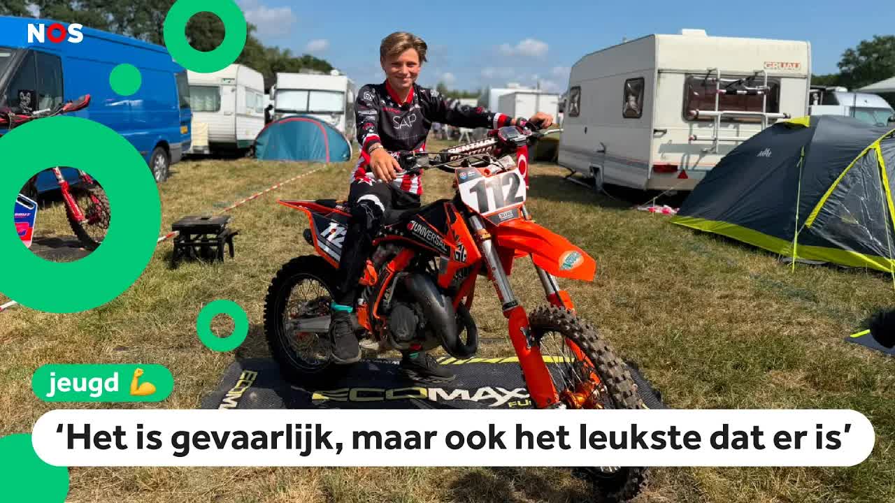 Gijs rijdt mee op de Zwarte Cross