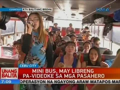Mini bus sa Cebu, may libreng videoke sa pasahero