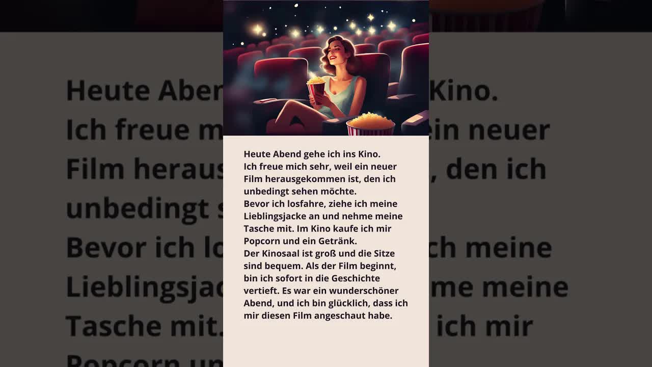 Ein Abend im Kino mit einem neuen Film