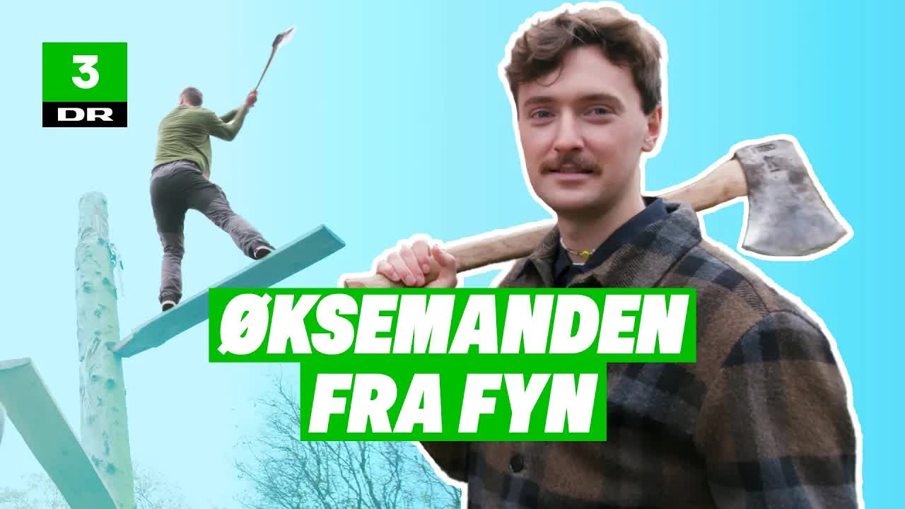 Anders Ugilt lærer skovhugger-sport af Brian