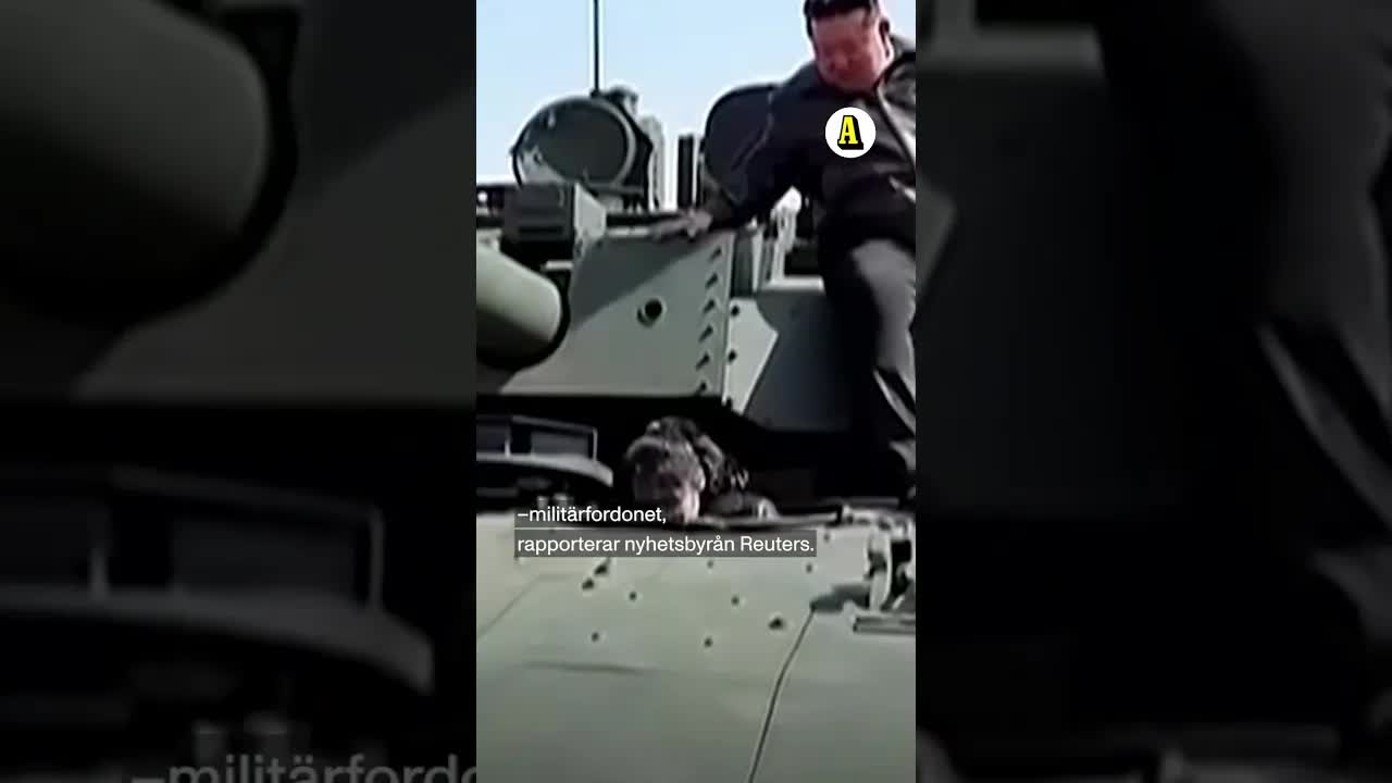 Kim Ju Ae åker stridsvagn med sin far