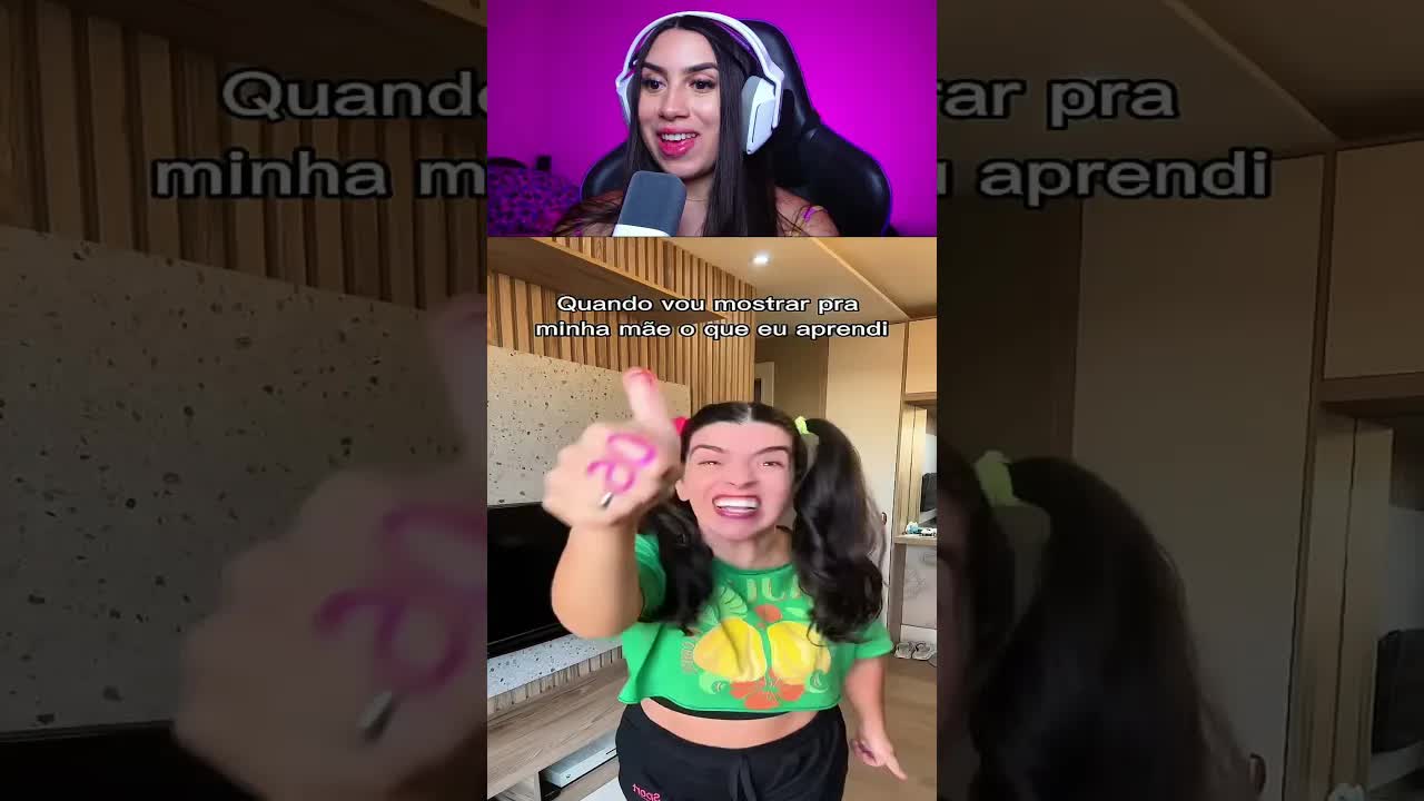 Mostrando à mãe o que aprendi na escola
