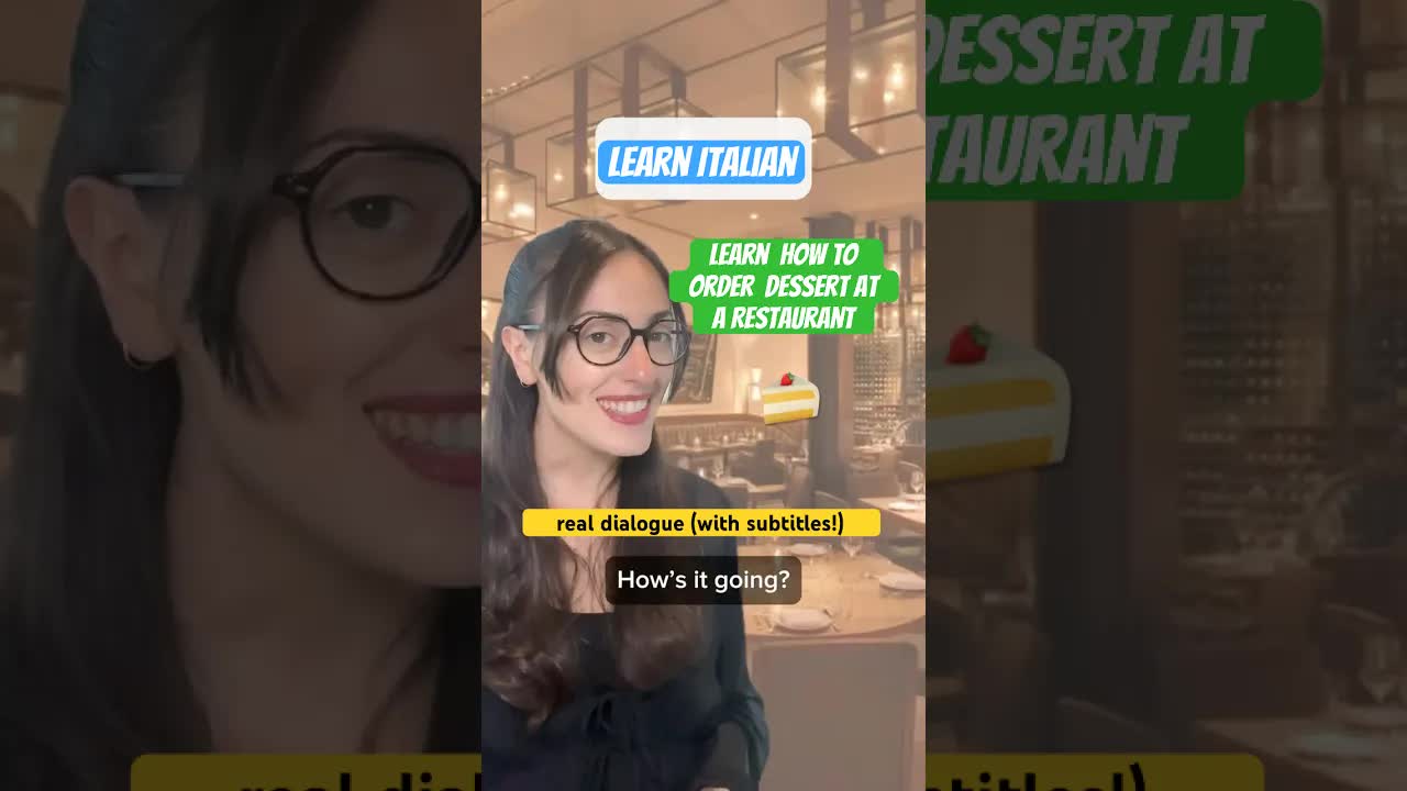 Come ordinare un dolce in italiano