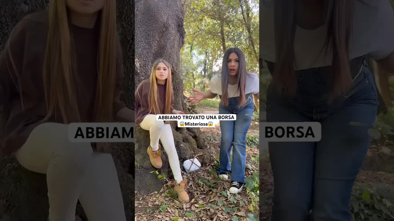 Troviamo una borsa misteriosa nel bosco