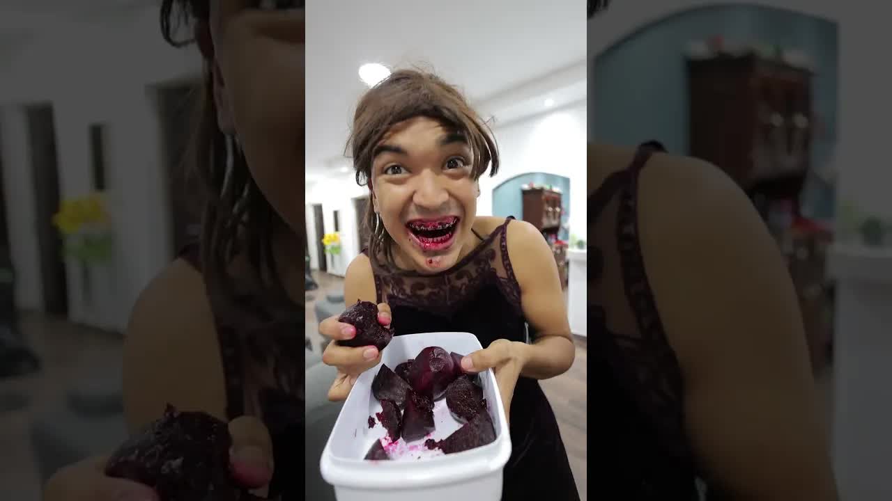 El humor de la remolacha y la abuela exagerada