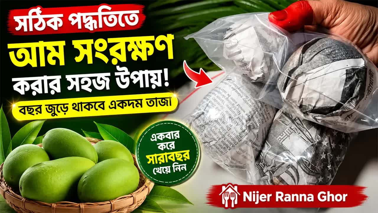 আম সংরক্ষণের সহজ ও কার্যকর পদ্ধতি