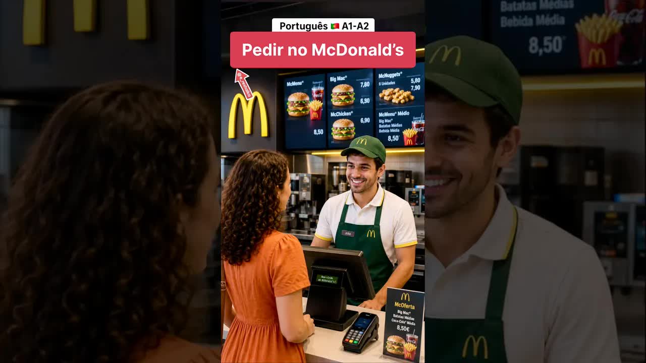 Pedir no McDonald's em português europeu
