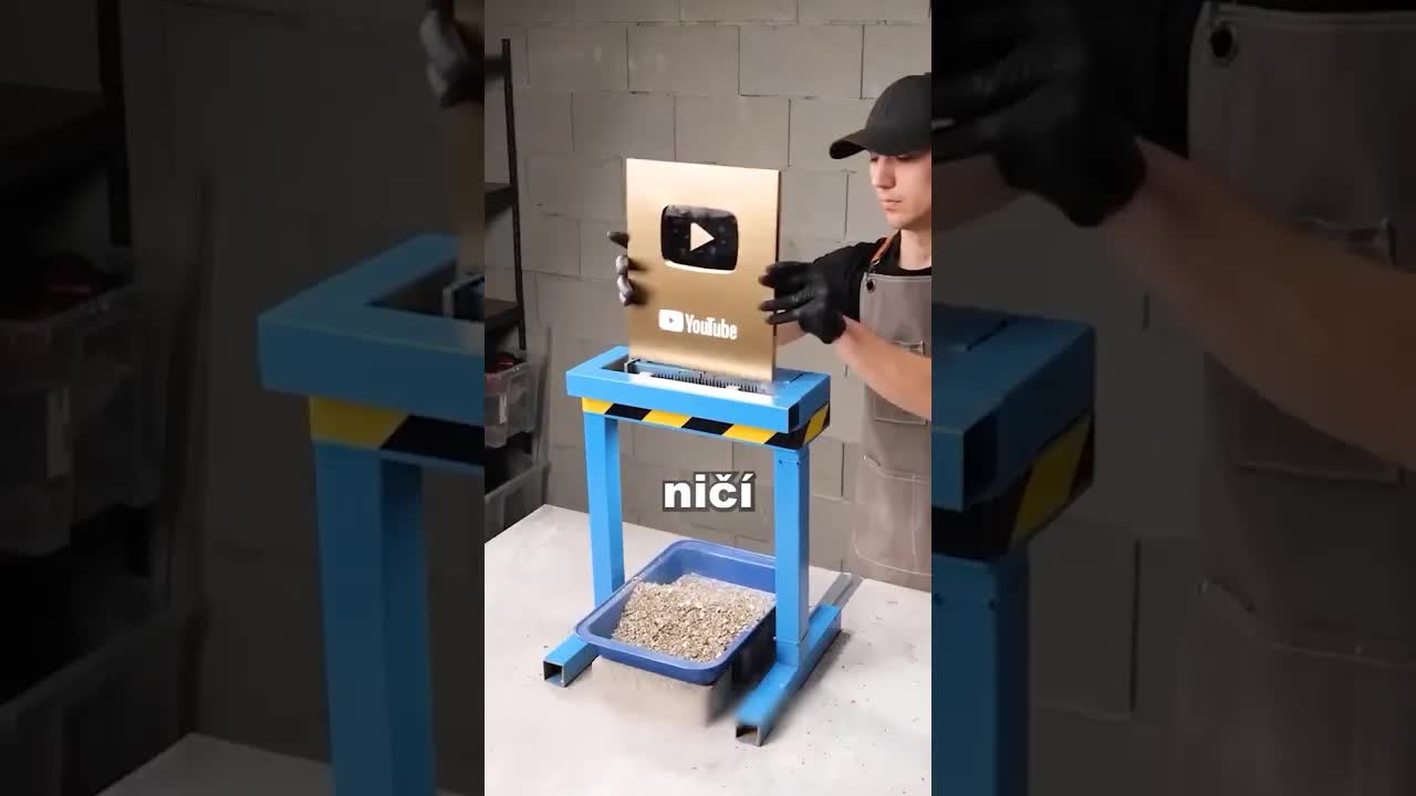 Muž vytvořil tašku ze zlatých tlačítek YouTube