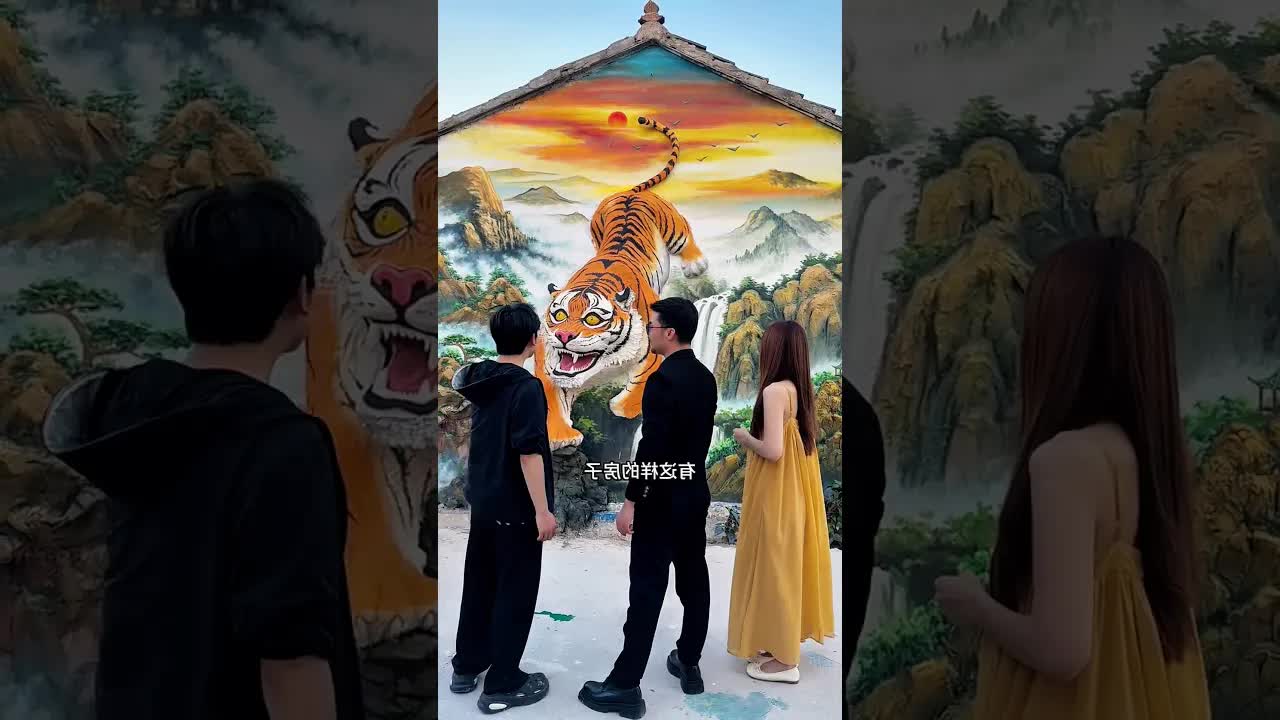 أخ يرسم لوحة ثلاثية الأبعاد لمساعدة أخيه