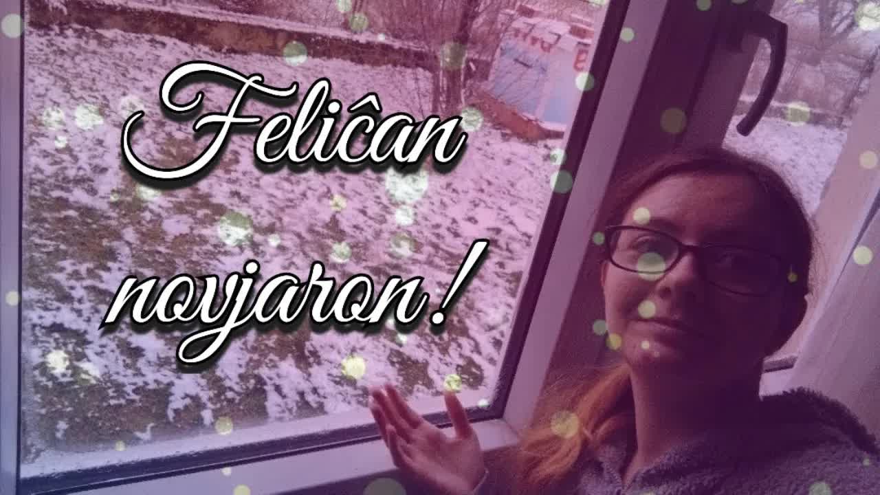 Saluton kaj Feliĉan Novjaron el la neĝo