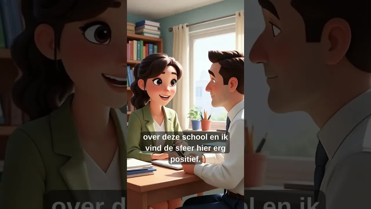 Sollicitatiegesprek voor een lerares Nederlands