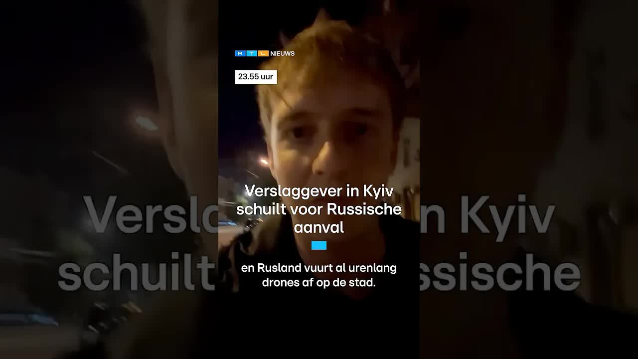 Verslaggever schuilt in Kyiv tijdens aanval