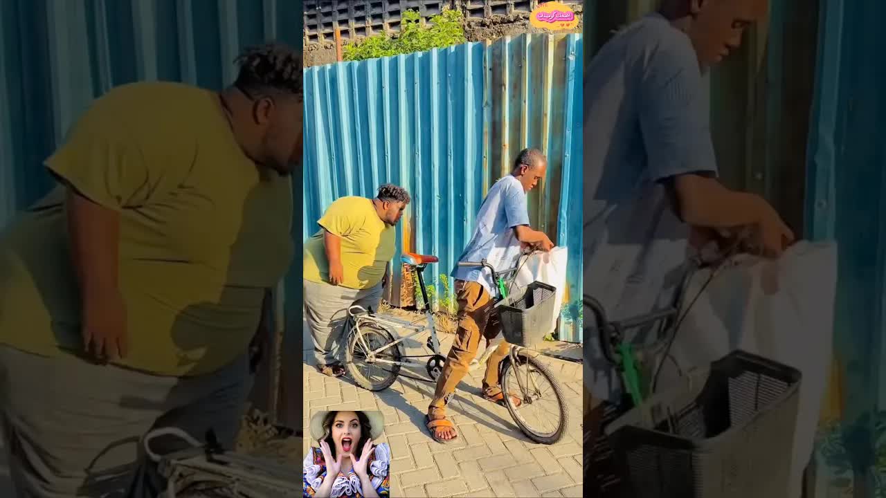 السمين يركب دراجة دون إذن