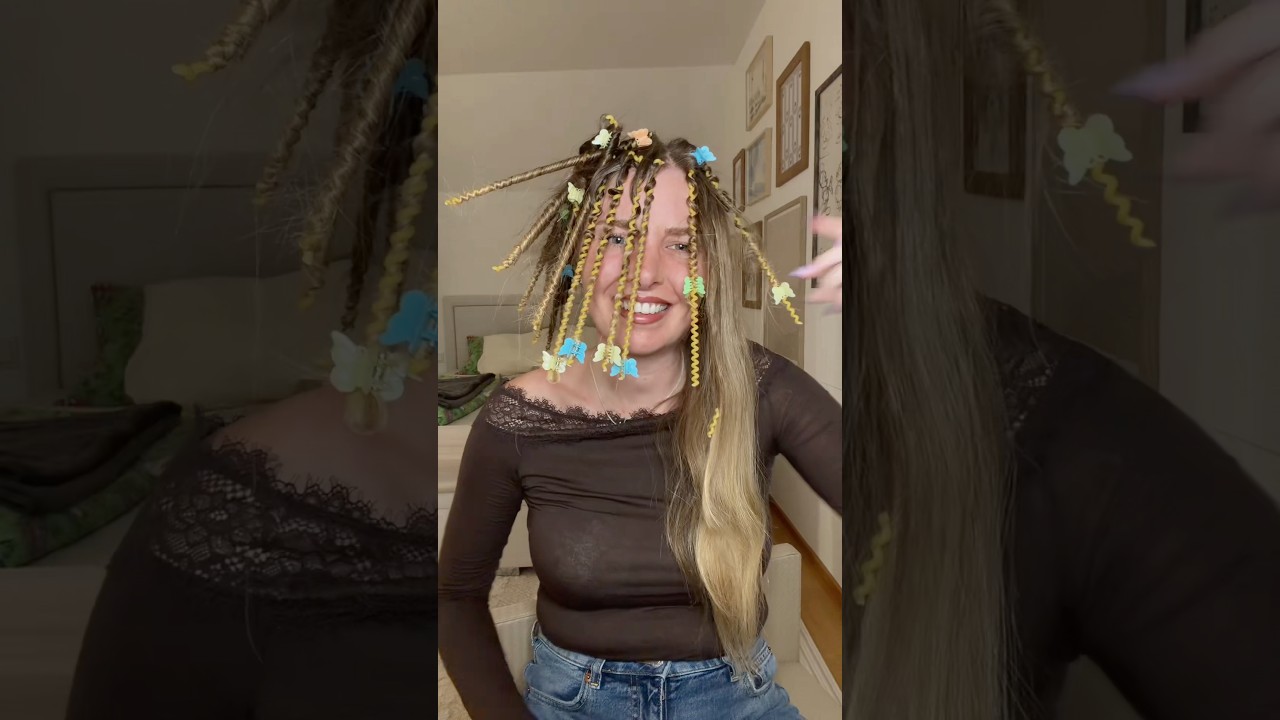 Locken mit Nudeln: Ein verrückter Beauty-Hack