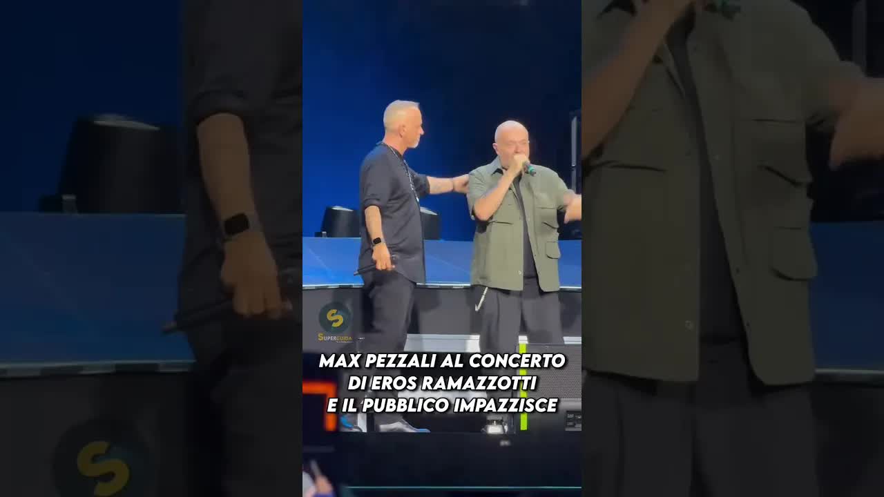 Max Pezzali canta 'Come nei film' con Eros Ramazzotti