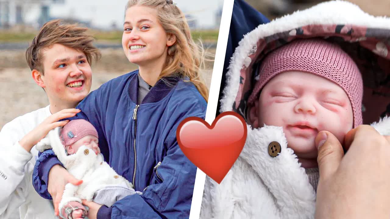 Ein Tag als Eltern mit einem Baby aus der Kiste