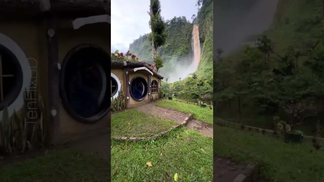 ইন্দোনেশিয়ার বৃষ্টিময় গ্রামের সৌন্দর্য